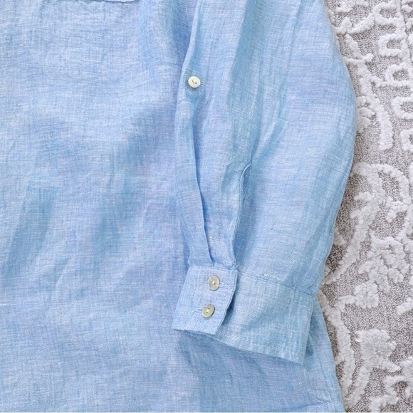 C&C California 100% Linen Roll-Tab Shirt - Picture 6 of 10